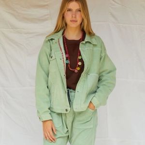 BWT Dr. Collector  Corduroy Jacket, Japanese Sashiko Front Lower Pocket.